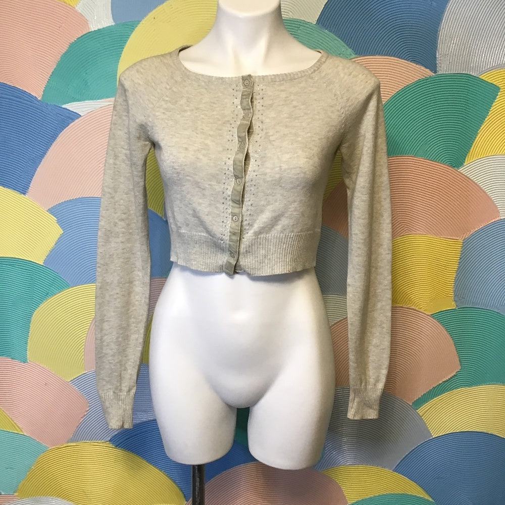 American Eagle gray cardigan with shimmery accents Sz XS