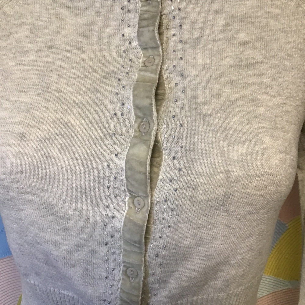 American Eagle gray cardigan with shimmery accents Sz XS