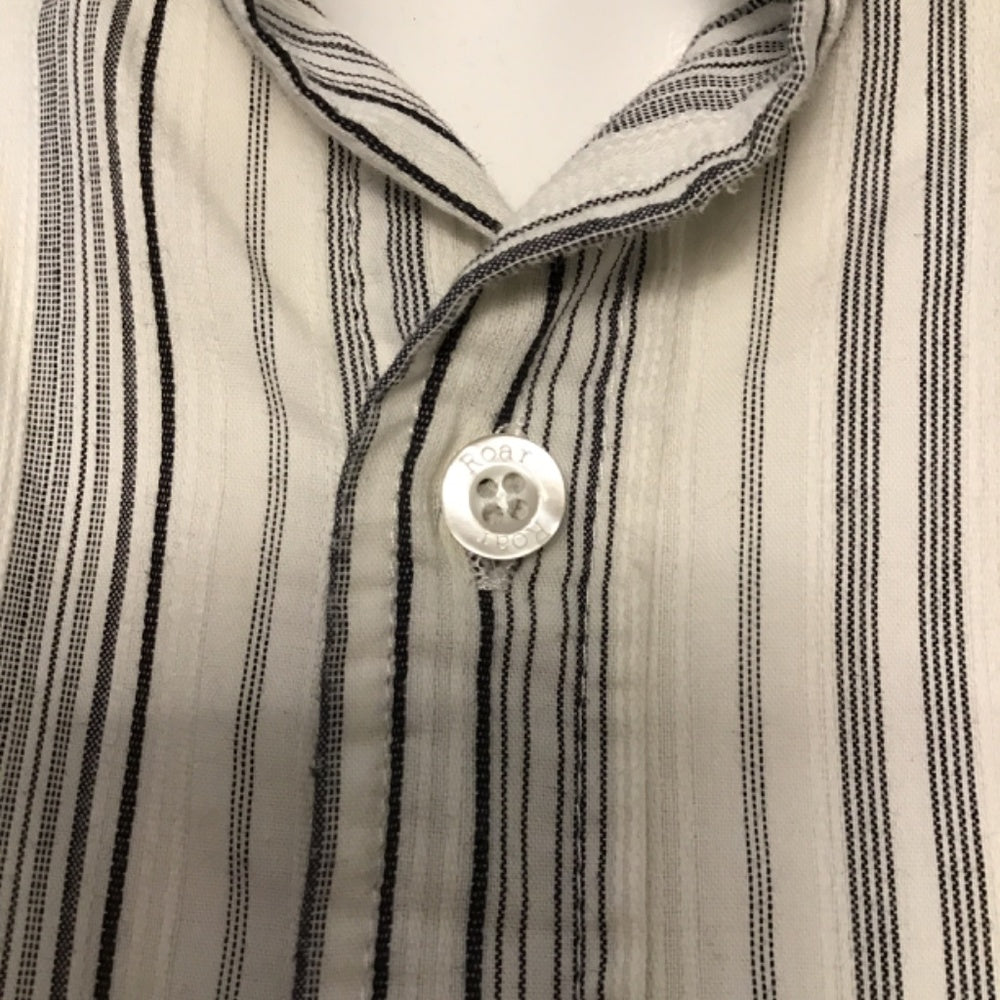 Roar grey/ blue dress men shirt Sz L