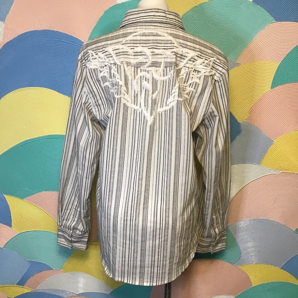 Roar grey/ blue dress men shirt Sz L