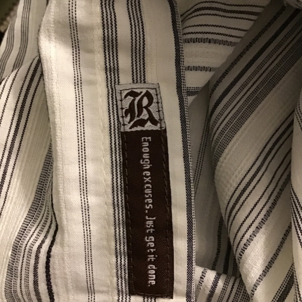 Roar grey/ blue dress men shirt Sz L