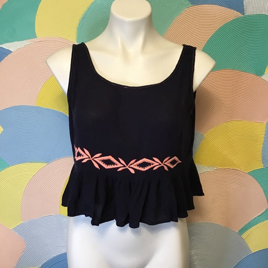 Paper Crane purple pink stitched accents Sz M