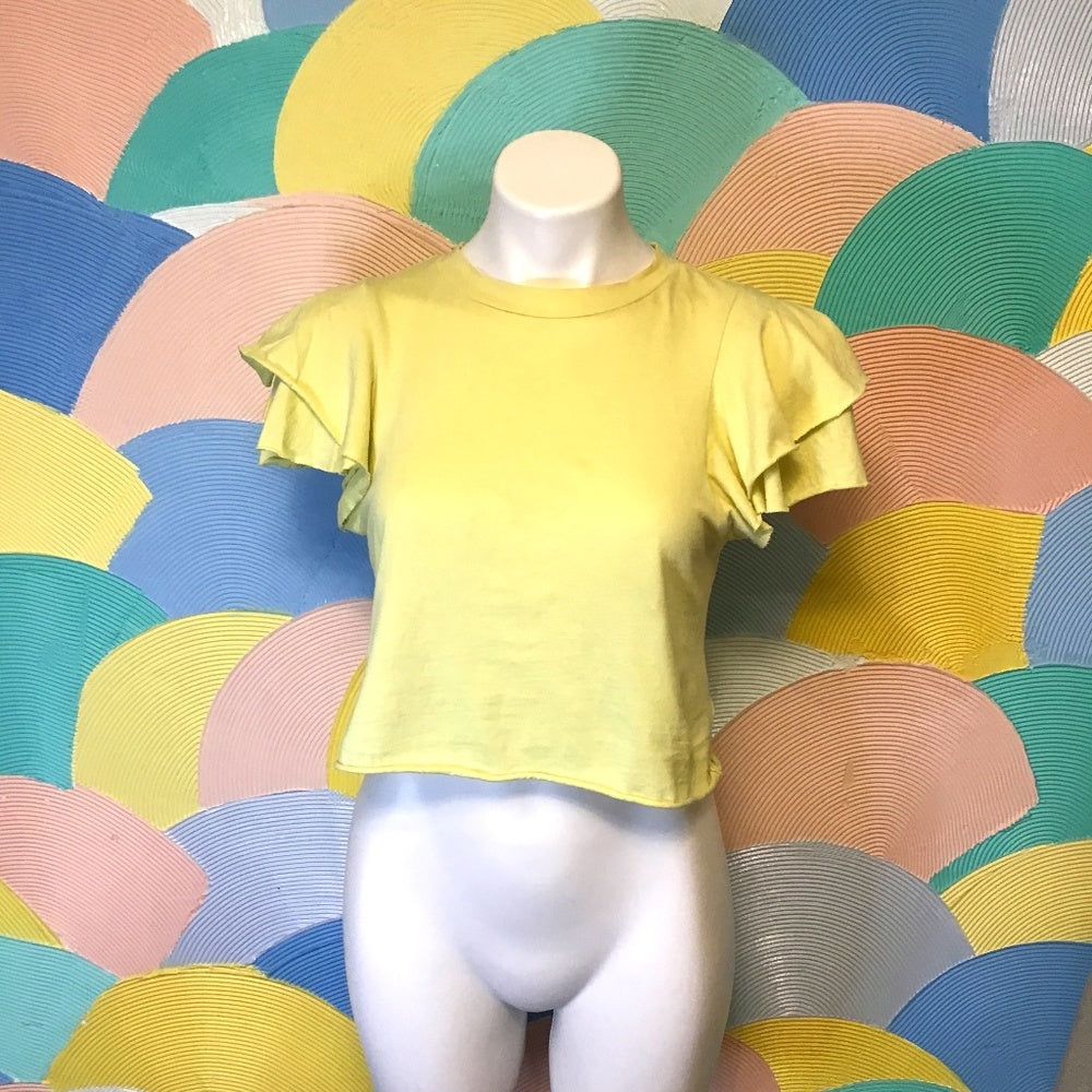Kimchi Blue Yelllo Tee crop top size XS