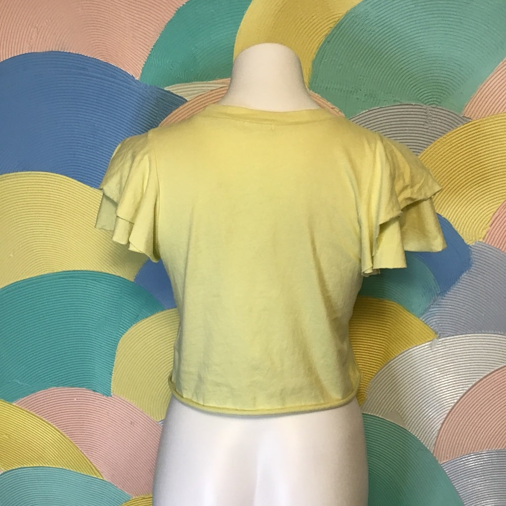 Kimchi Blue Yelllo Tee crop top size XS