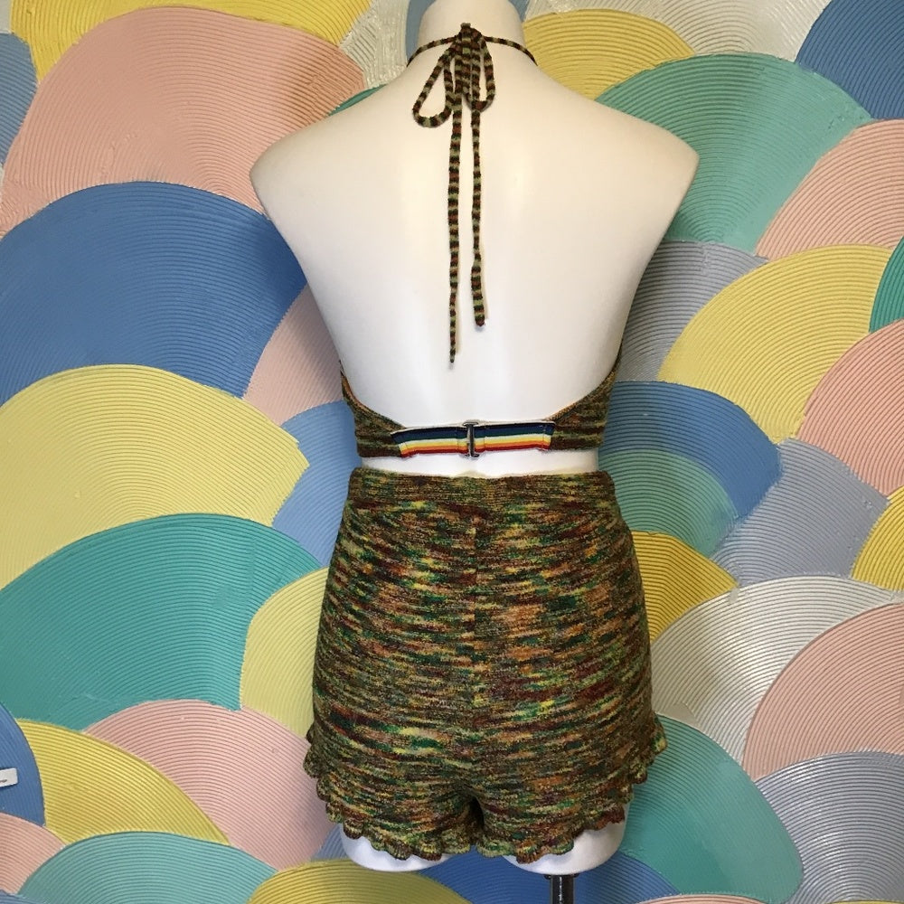 Kimchi Blue funky colorful halter short set szS