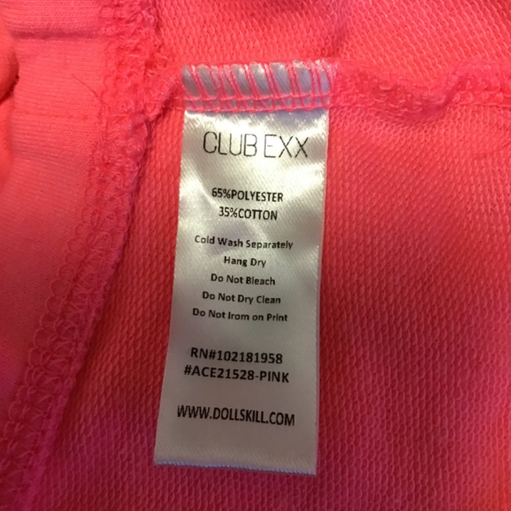 Dolls kill Club Exx pink athletic shorts Sz S