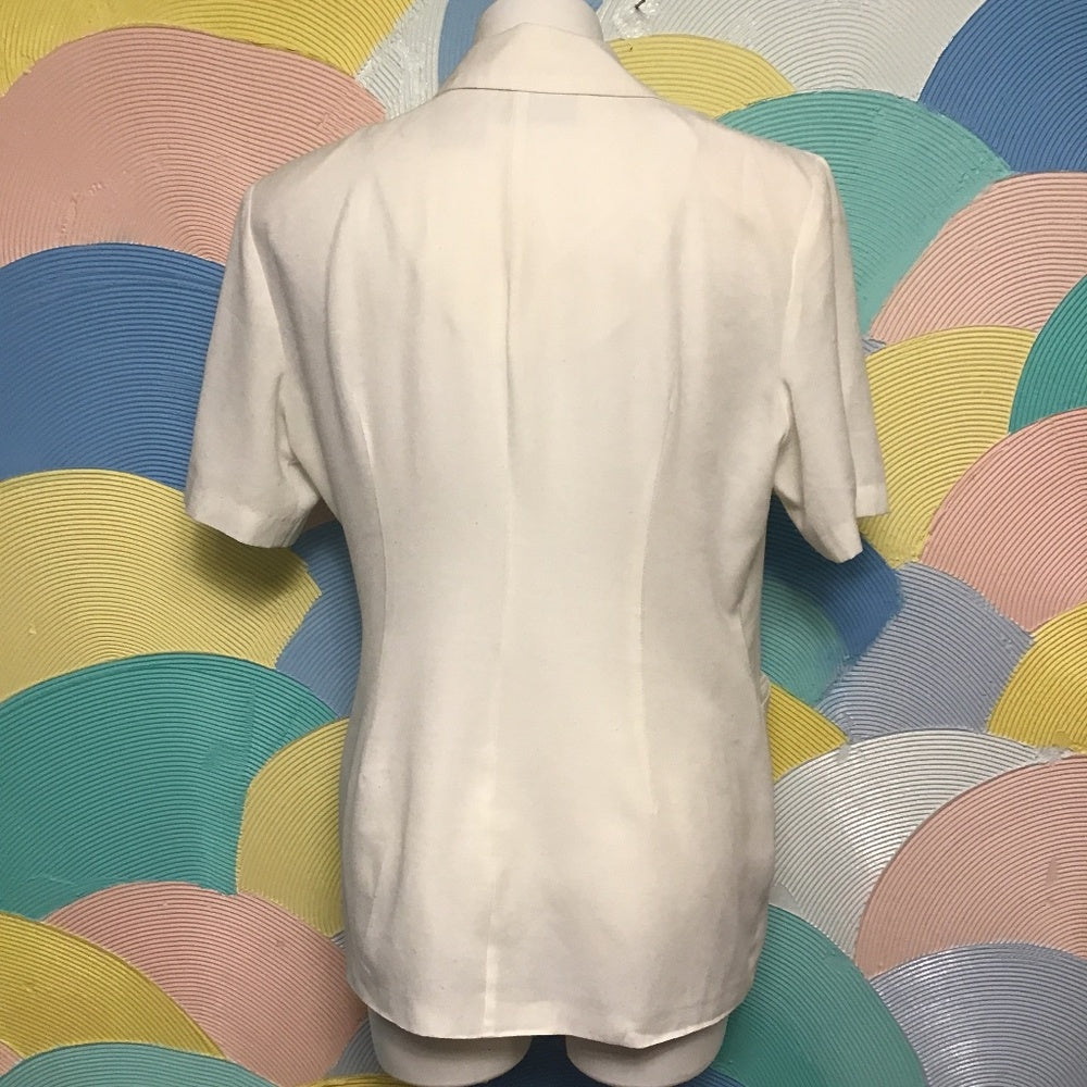Plaza south white and gold blazer size 12