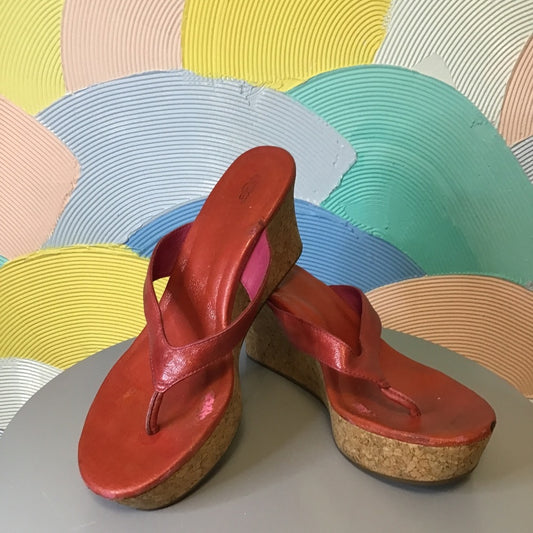 UGG red Sandals size 9