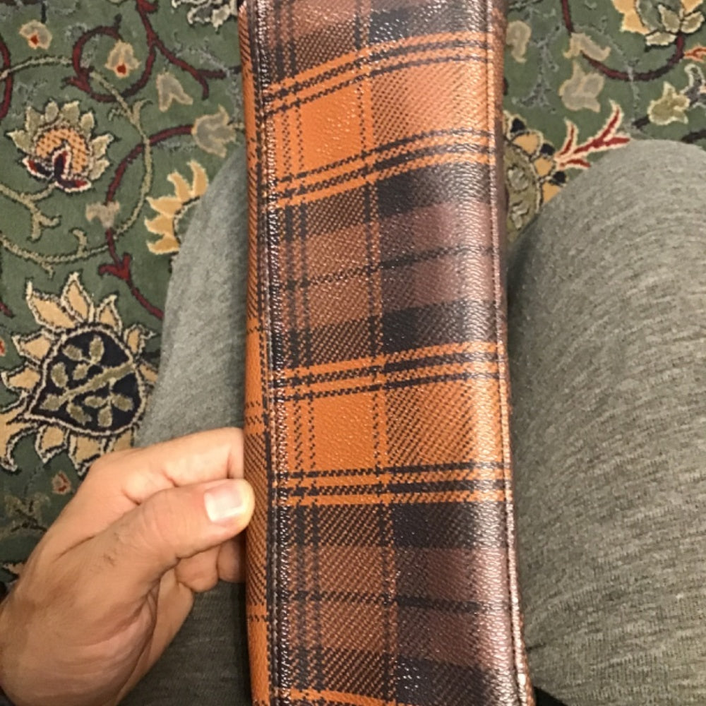 IMAN brown with gold handbag satchel