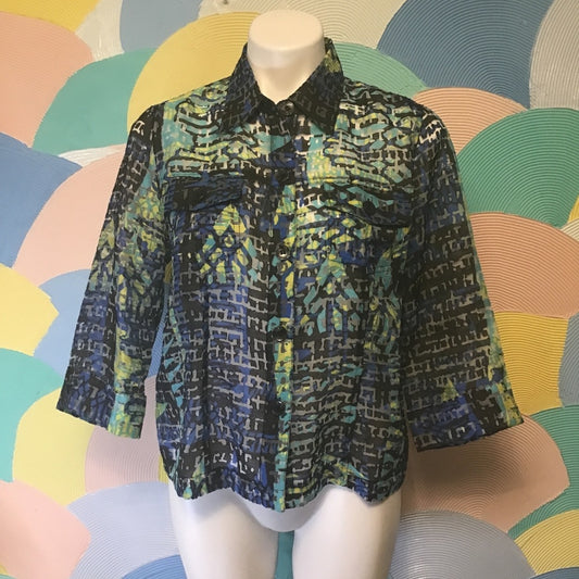 Drapery’s & Damon’s long sleeve shirt Size PM