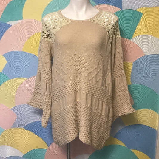 Easel cream embroidered sweater size M/L