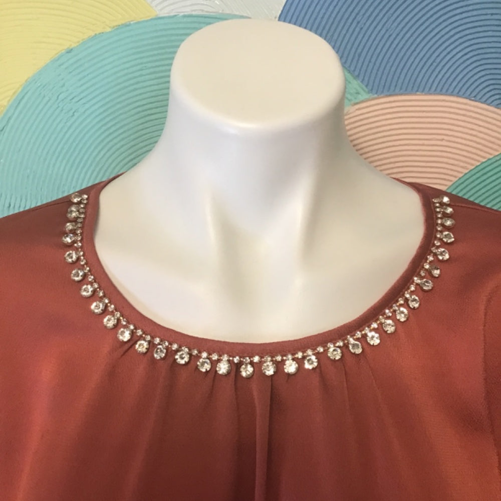 Liz Claiborne Career long sleeve shirt size XXL with Rhine stones