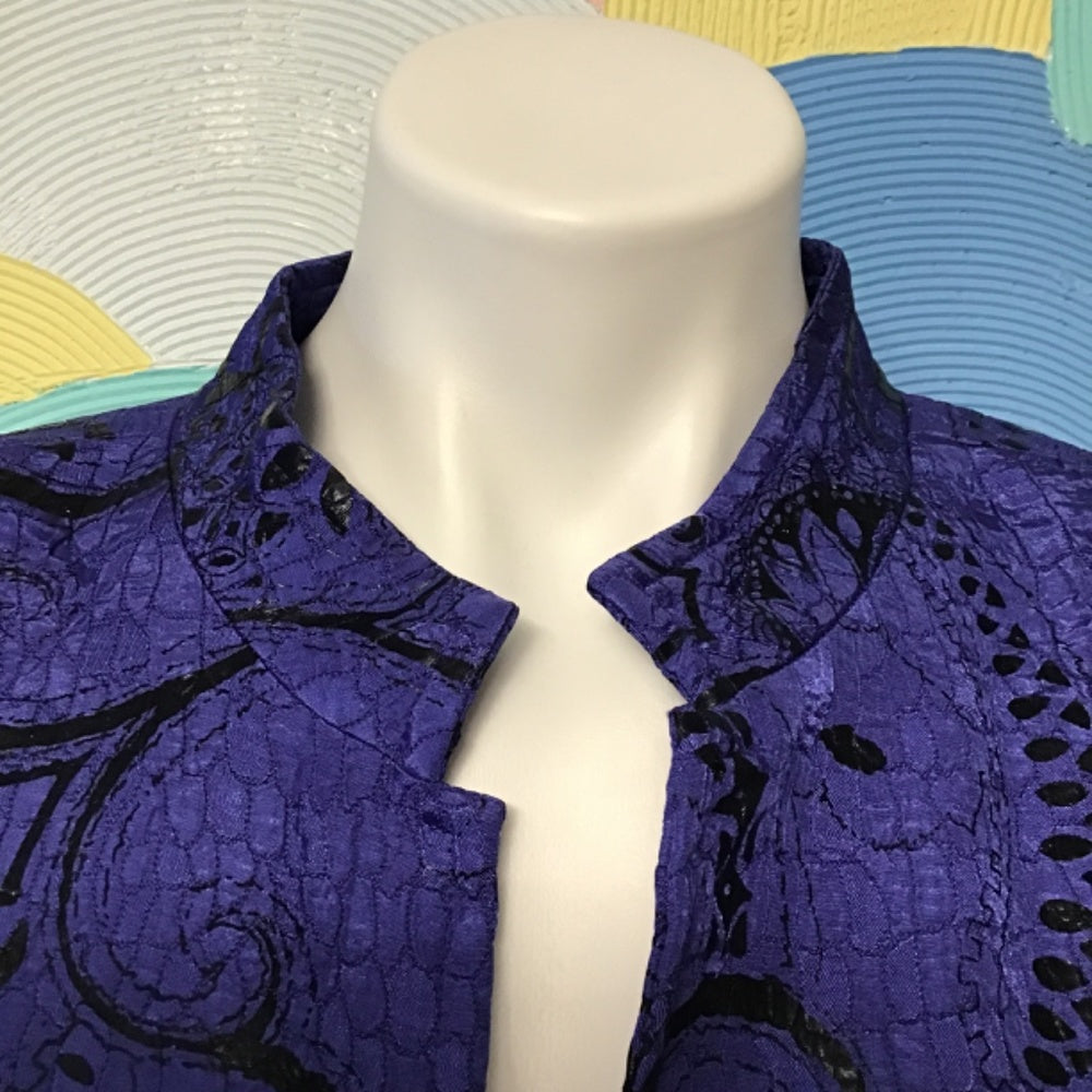 Toni Morgan black and purple blazer size XL