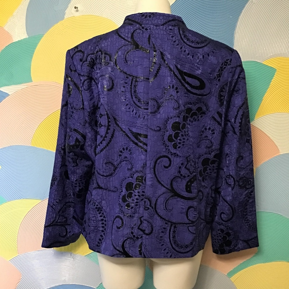 Toni Morgan black and purple blazer size XL
