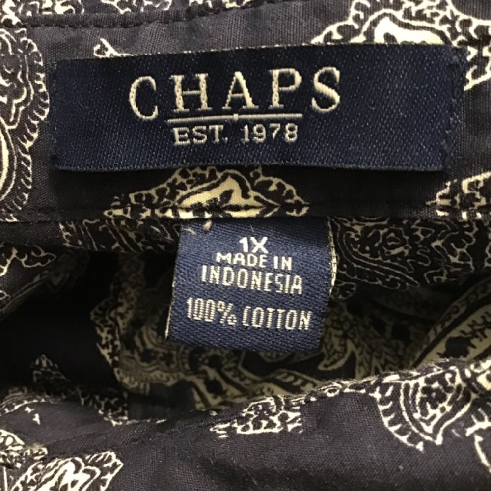 Chaps long sleeve button up shirt size 1X
