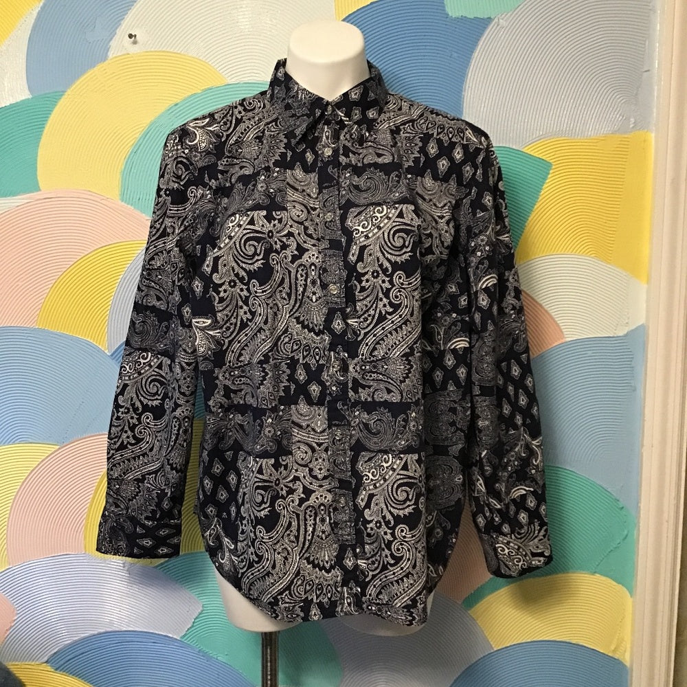 Chaps long sleeve button up shirt size 1X