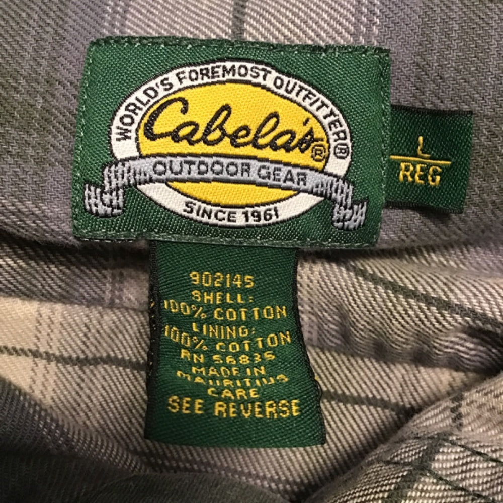 Cabela’s outdoor gear long sleeve green shirt size L