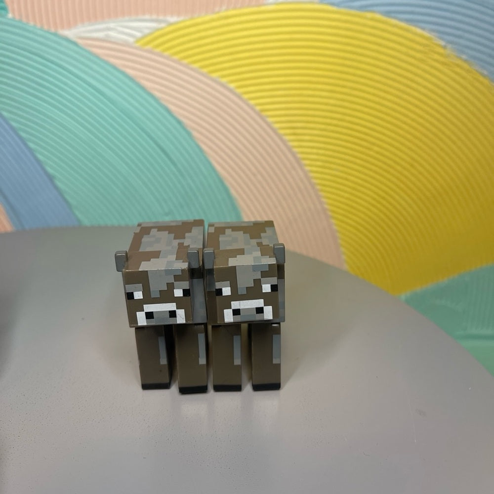 Minecraft Mixed Toy LOT Action 33 Figures Blocks pig sheep cow Weapons more