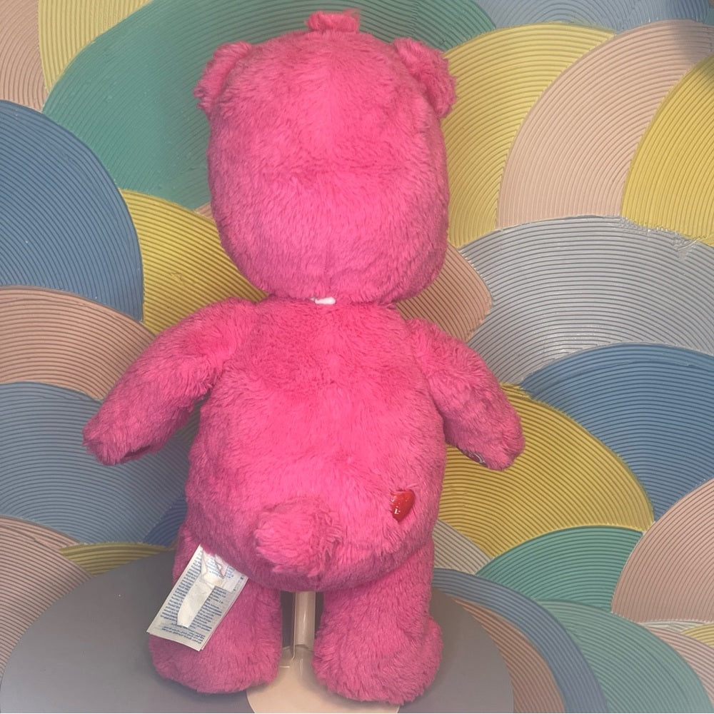 Build A Bear BABW 18" Pink Cheer Care Bears Rainbow Stuffed Animal Plush RARE