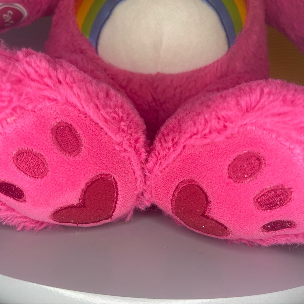 Build A Bear BABW 18" Pink Cheer Care Bears Rainbow Stuffed Animal Plush RARE