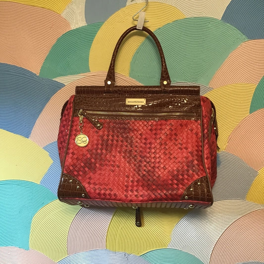 Samantha brown travel bag woven pattern