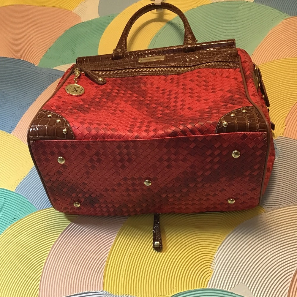 Samantha brown travel bag woven pattern