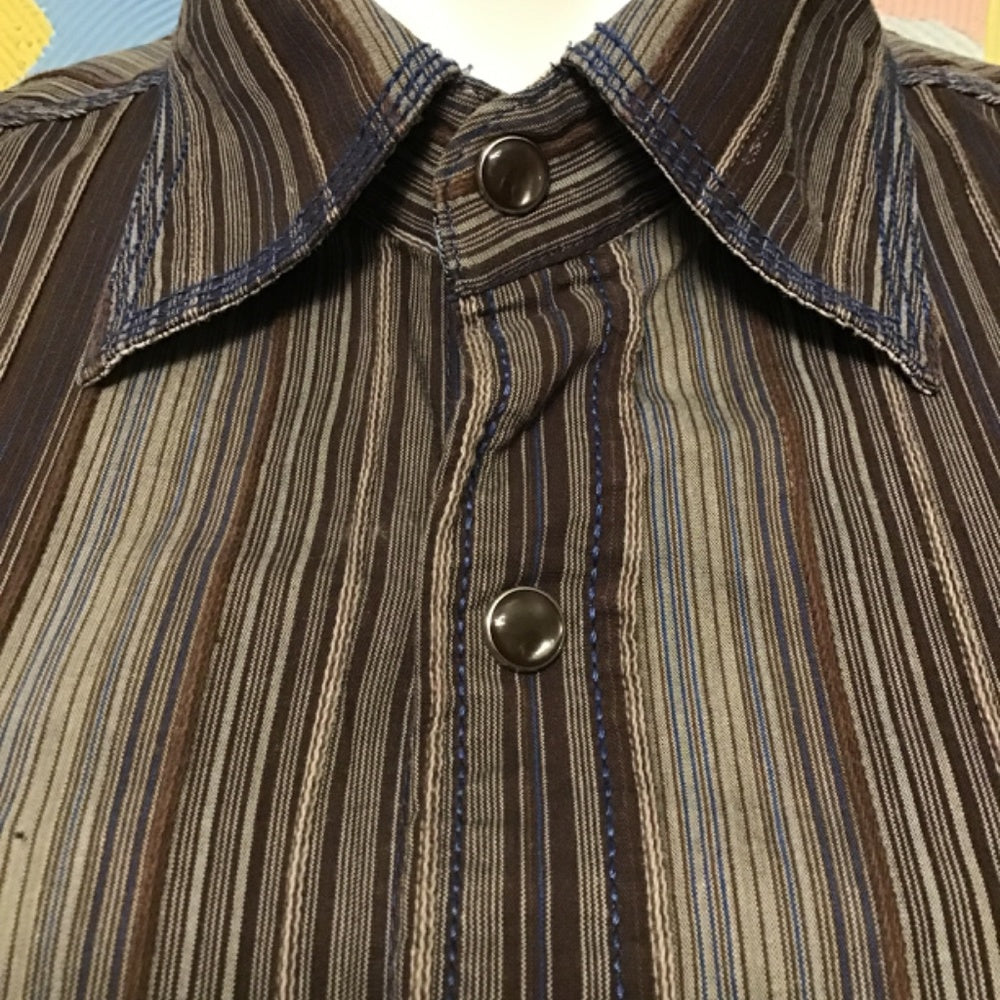 Blue pronto uomo long sleeve man shirt size XL