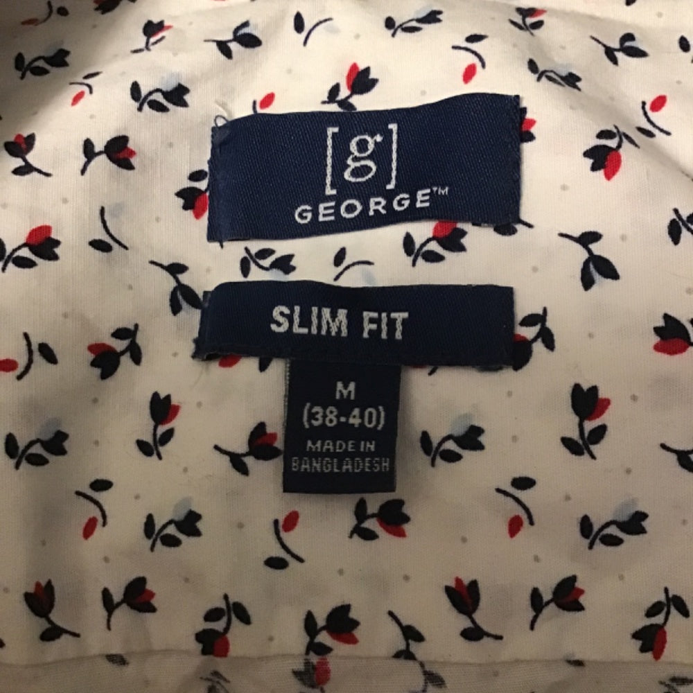 George slim fit short sleeve man shirt size M (38-40)