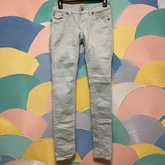Miss Me skinny Izzy blue jeans Sz 25 with rhinestones