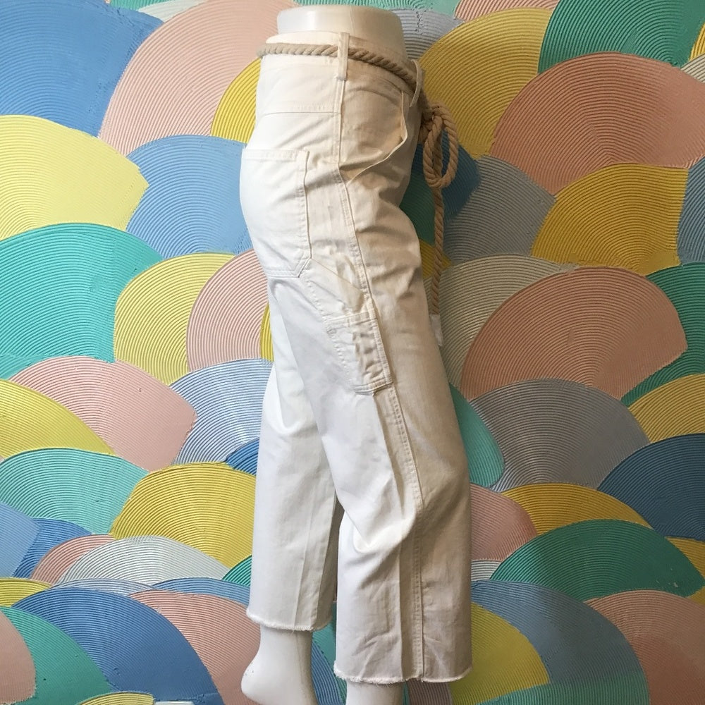 Free People white pants with rope string Sz 2
