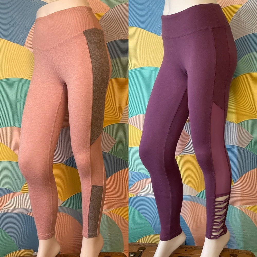 Bundle 2 Pink cozy yoga pant leggings and balance collection size XS and S