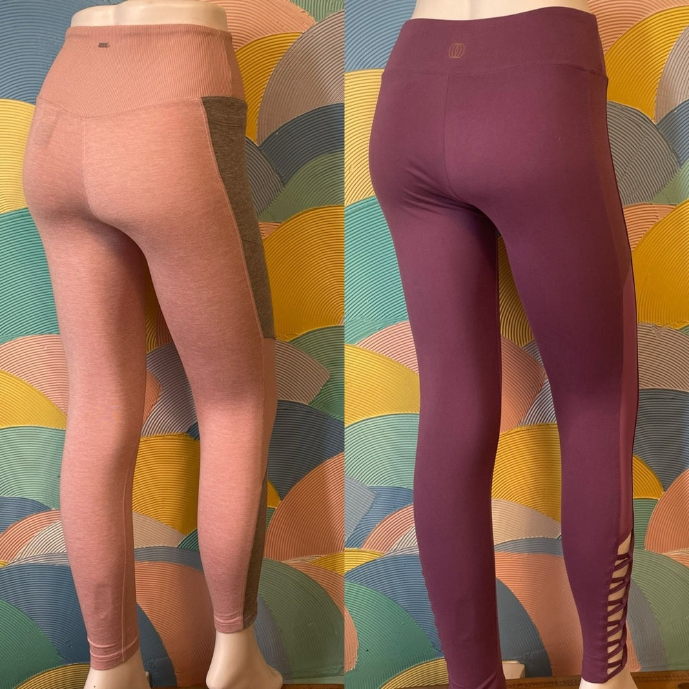Bundle 2 Pink cozy yoga pant leggings and balance collection size XS and S