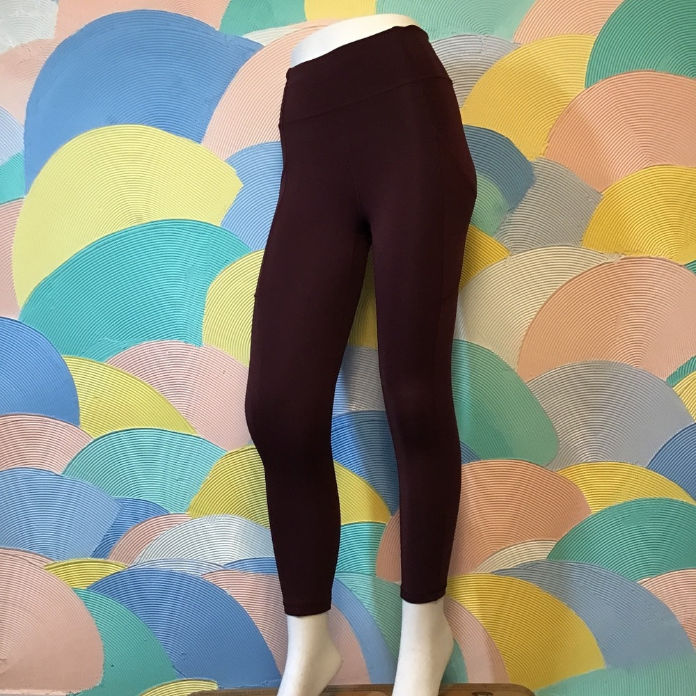 Lululemon maroon leggings size 2