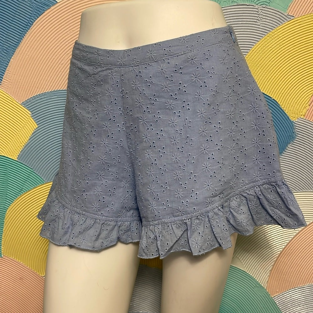 Current mood Blue Shorts with ruffles szS