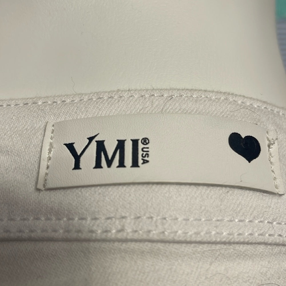 YMI mid rise white jeans Sz 3