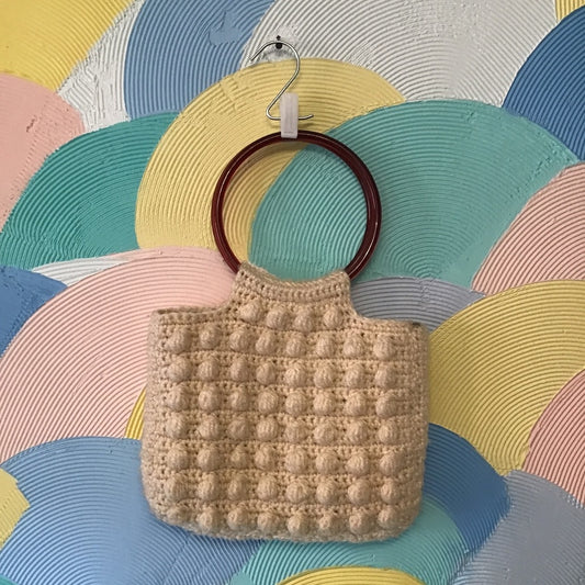 Vintage Handmade knitted 60s handbag