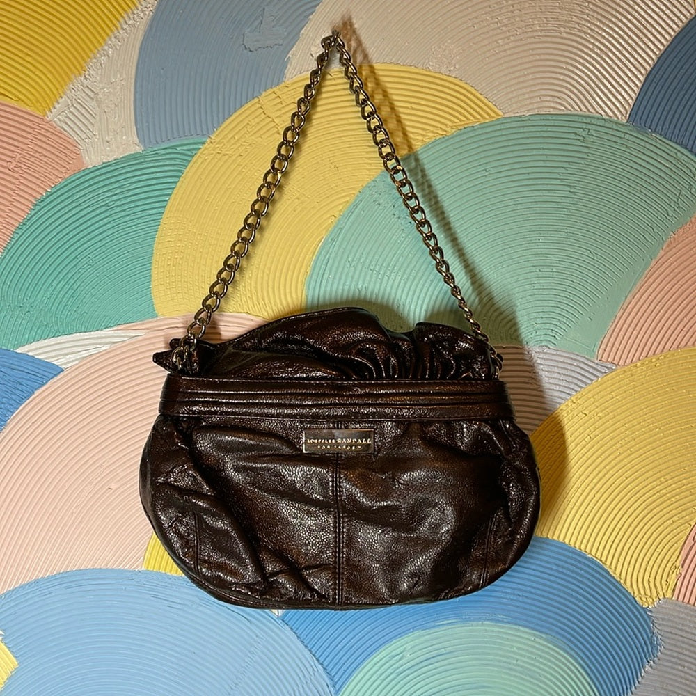 Loeffler Randall for Target handbag vintage gold metallic brown pleather