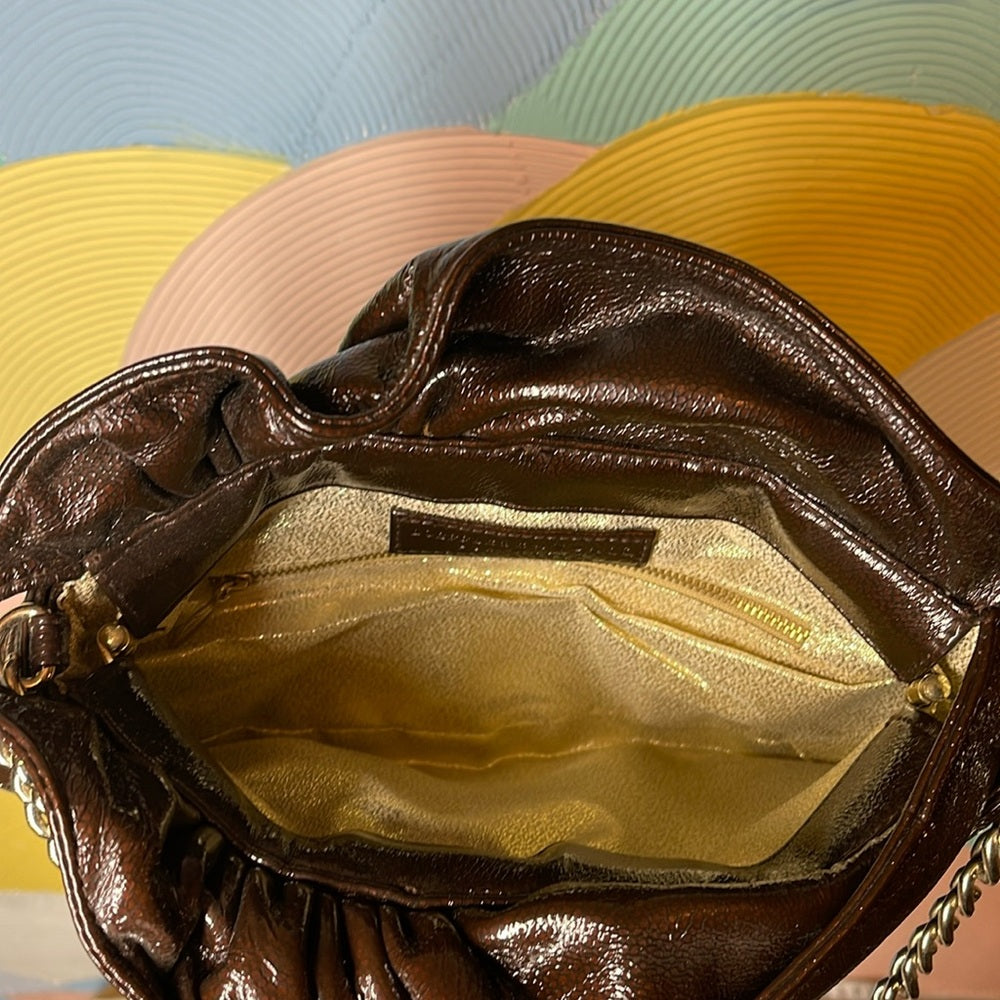 Loeffler Randall for Target handbag vintage gold metallic brown pleather