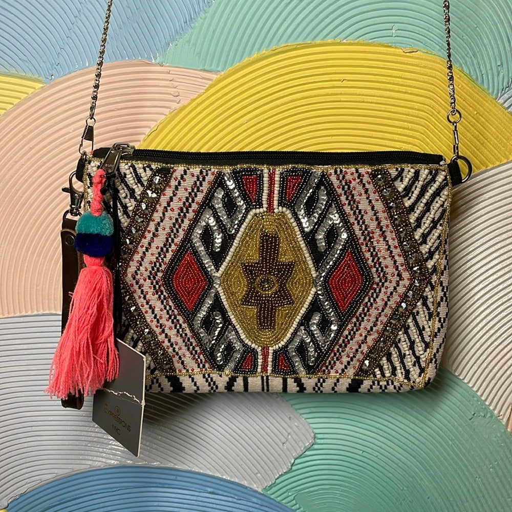 🎀 ExpressionsNYC beautiful beaded embellished bag