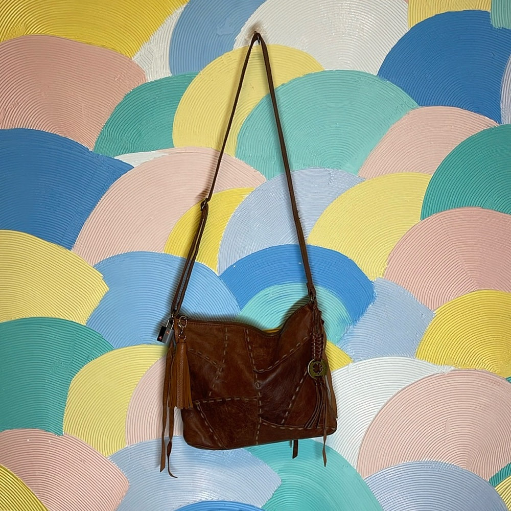 Lucky Brand Genuine leather patched RaRe should bag
