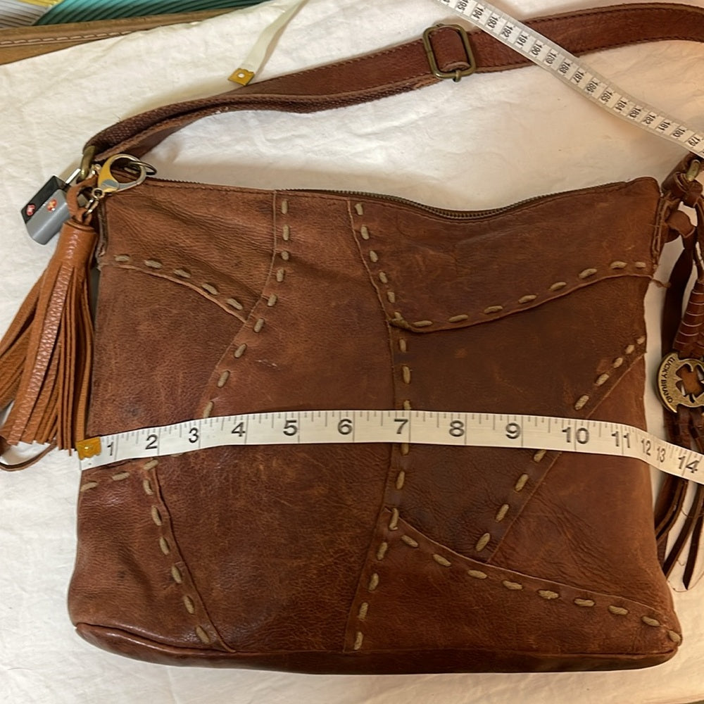 Lucky Brand Genuine leather patched RaRe should bag