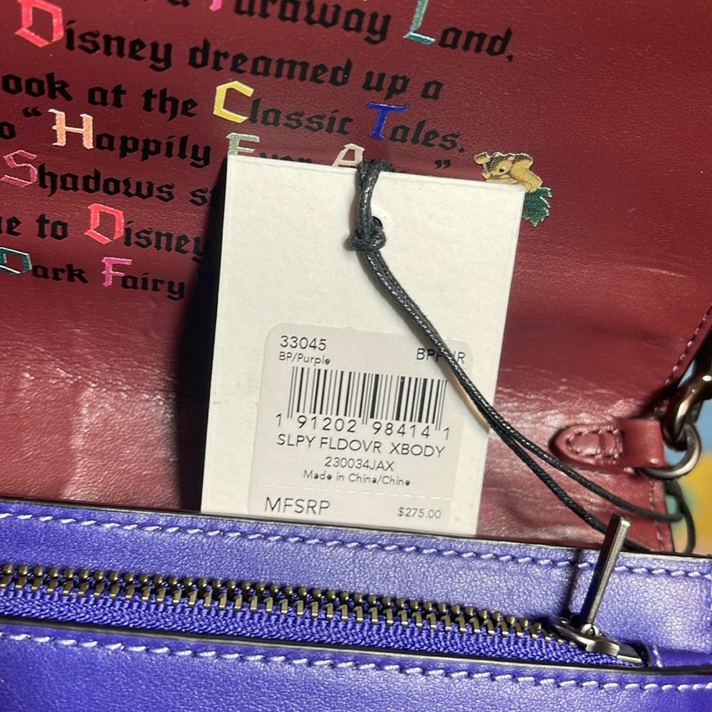 RARE Coach Disney A Dark Fairytale Leather Bag Snow White sparkly, sleepy apple