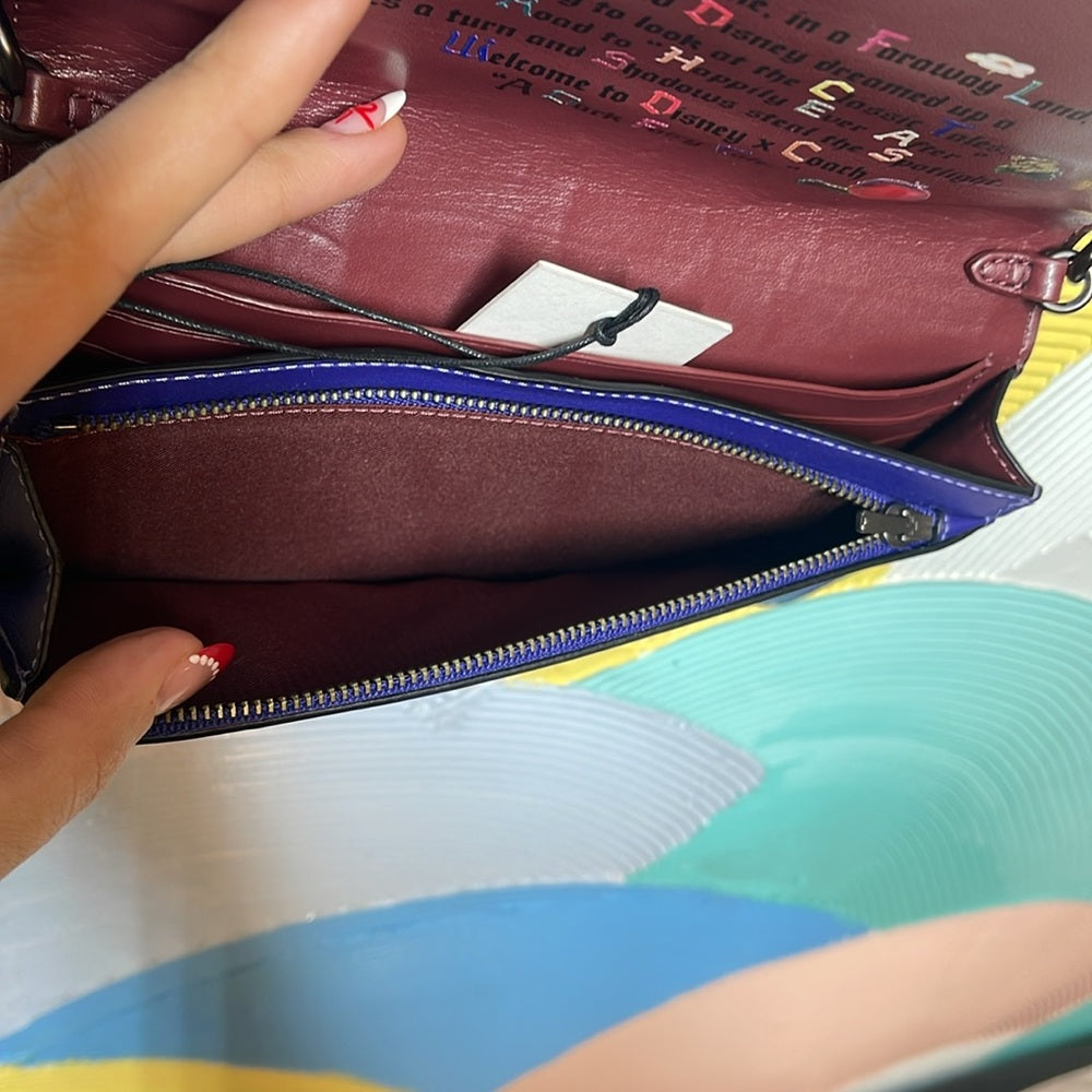 RARE Coach Disney A Dark Fairytale Leather Bag Snow White sparkly, sleepy apple