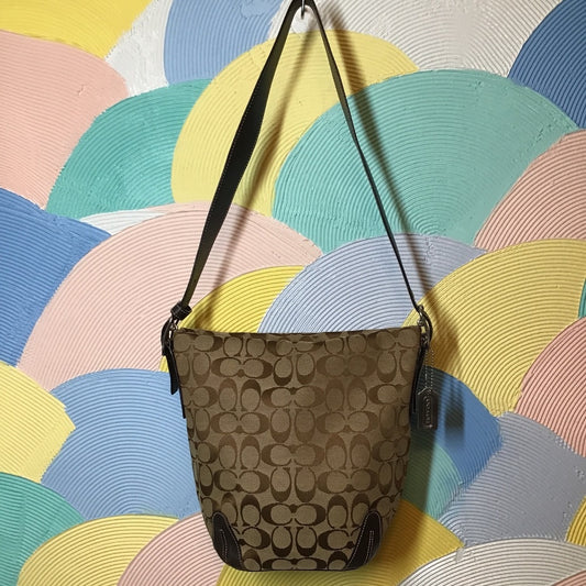 Leather Coach over the shoulder bag