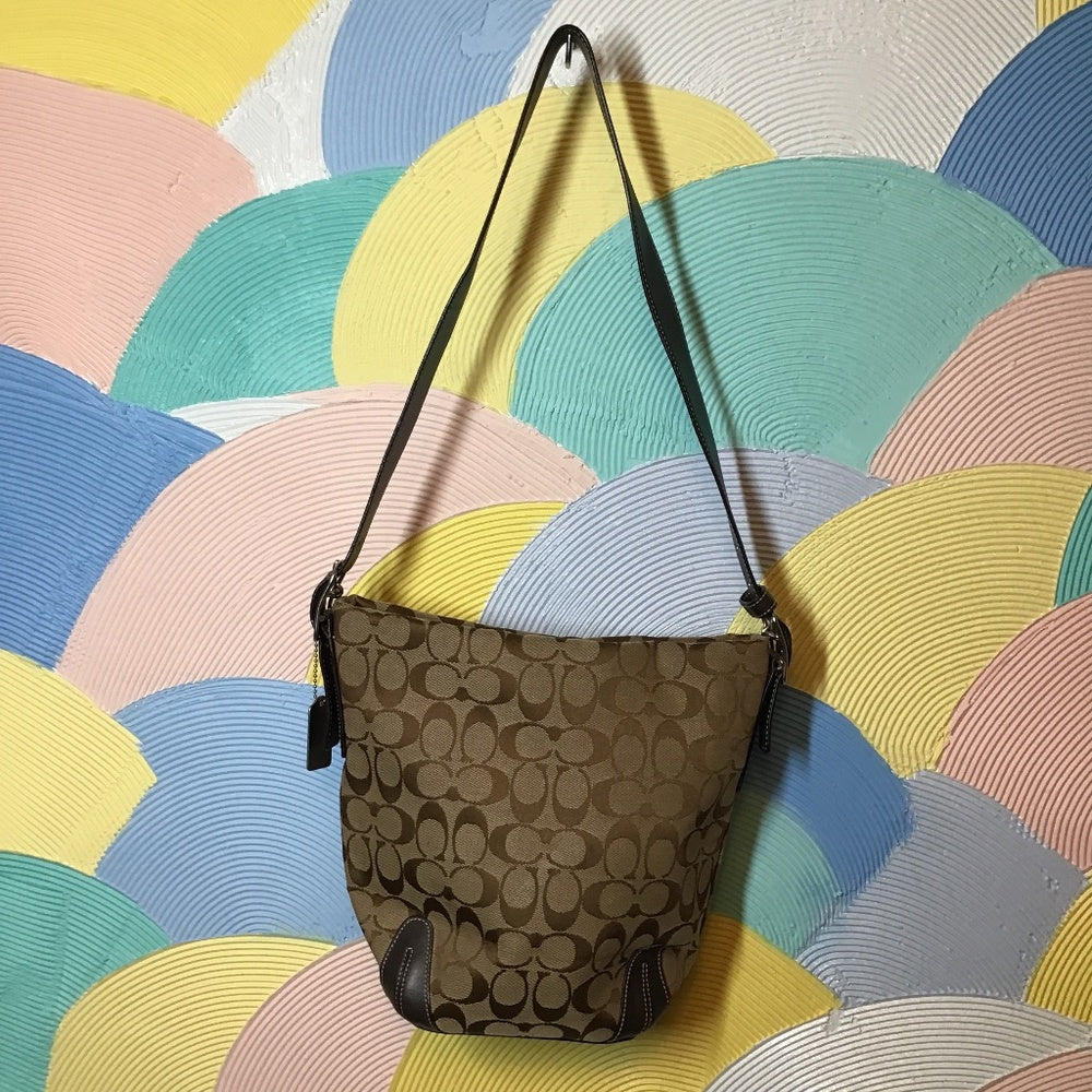 Leather Coach over the shoulder bag