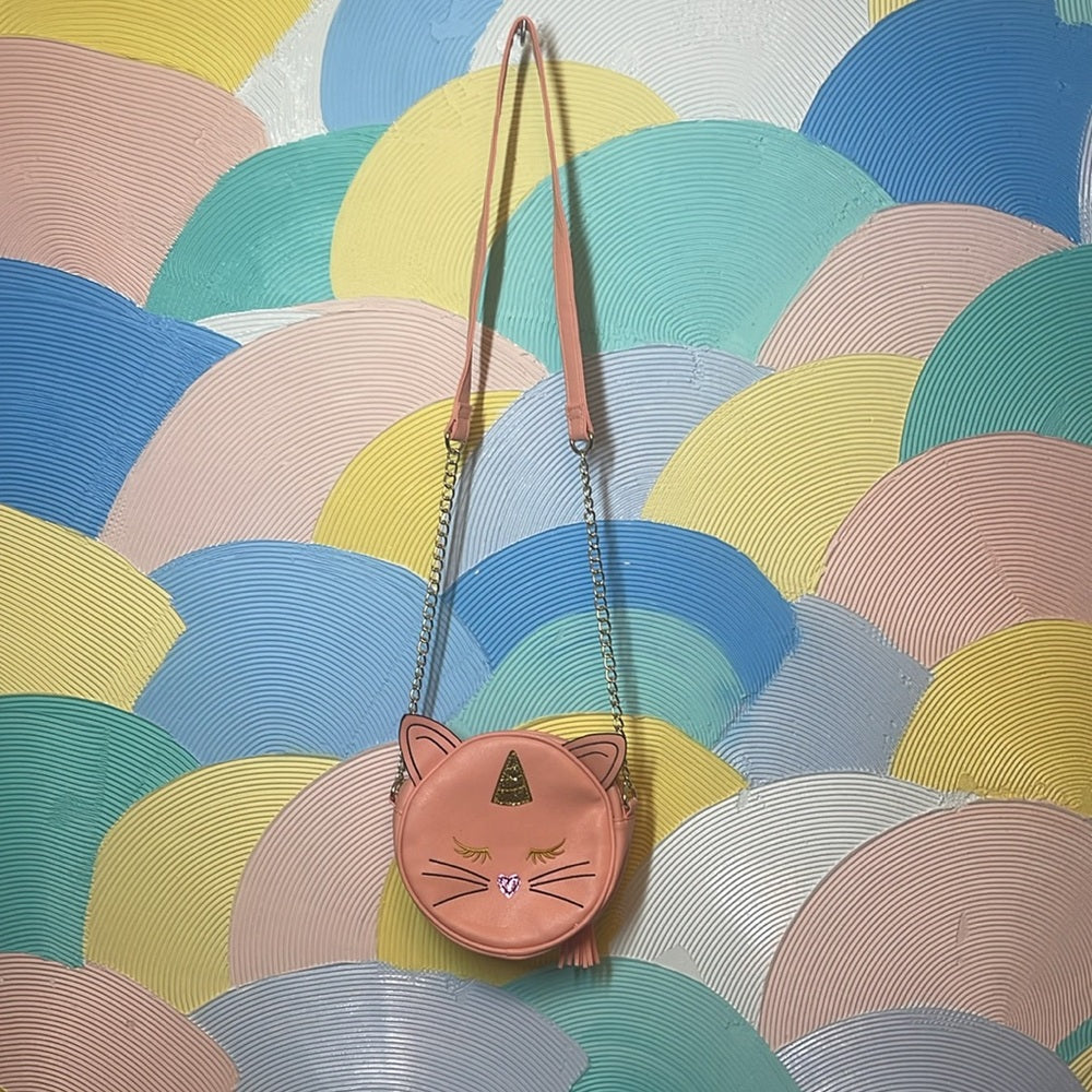 Olivia Miller handbag kitten unicorn with gold chain