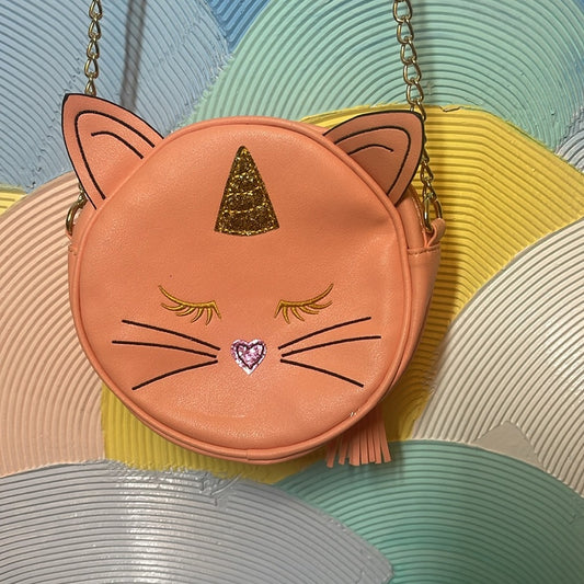 Olivia Miller handbag kitten unicorn with gold chain