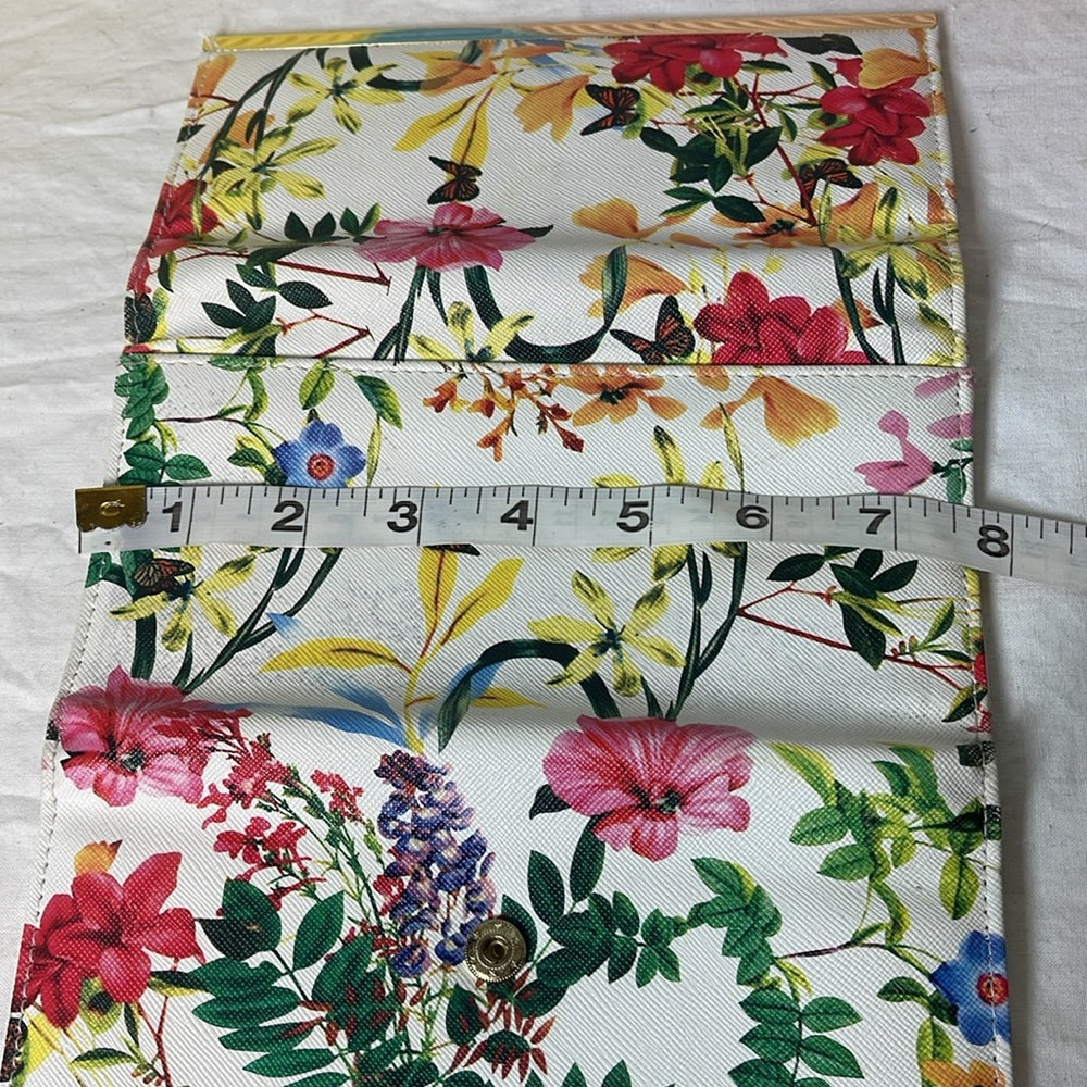 Safe keeper, wallet with butterflies, flowers, and gold features