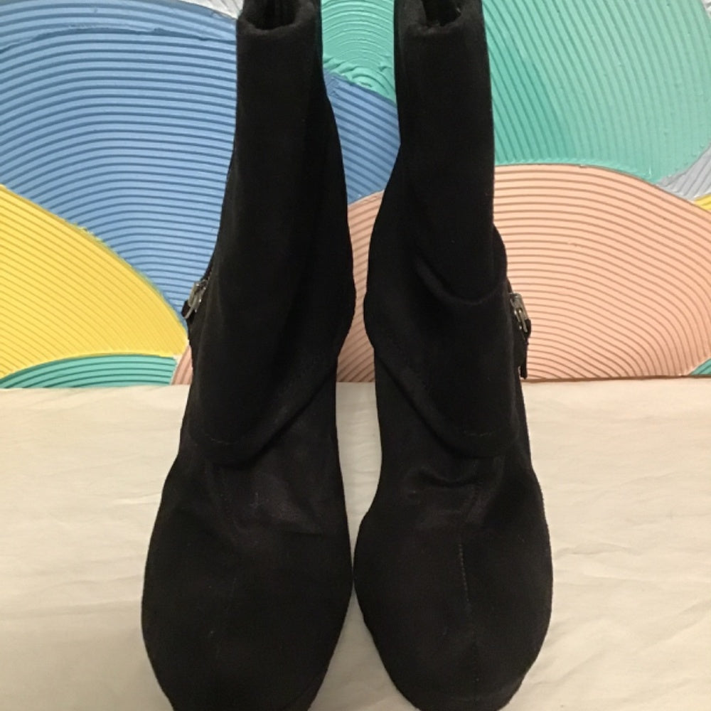 Candies black high heel boots size 9