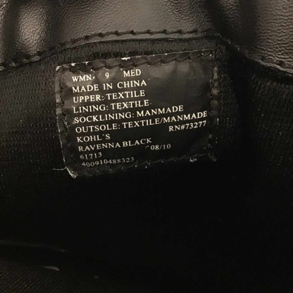 Candies black high heel boots size 9